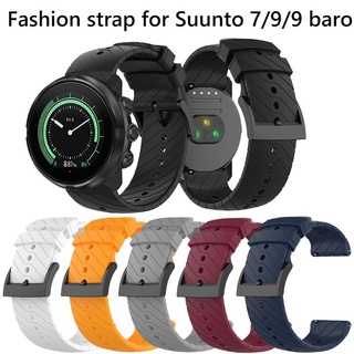 สายนาฬิกาข้อมือซิลิโคน 24 มม. สําหรับ Suunto 7 9 Baro/ Suunto D5