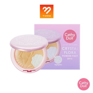 CATHY DOLL LA VIE EN FLEURS CRYSTAL FLORA POWDER PACT SPF15 11g. เผยความเปล่งประกายให้ผิวหน้าด้วยคริสตัลไฮไลท์เตอร์