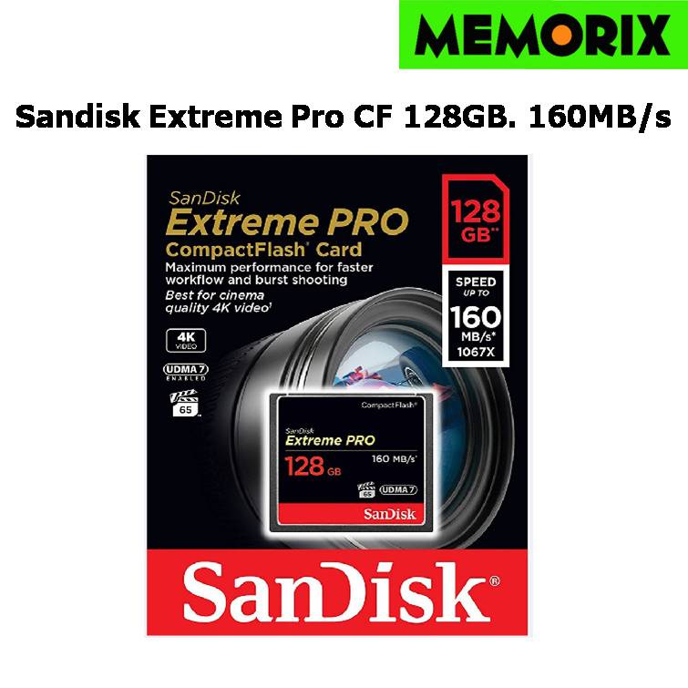 SanDisk Extreme Pro Compact Flash Card 128GB อ่าน 160MB/s เขียน 150MB/s