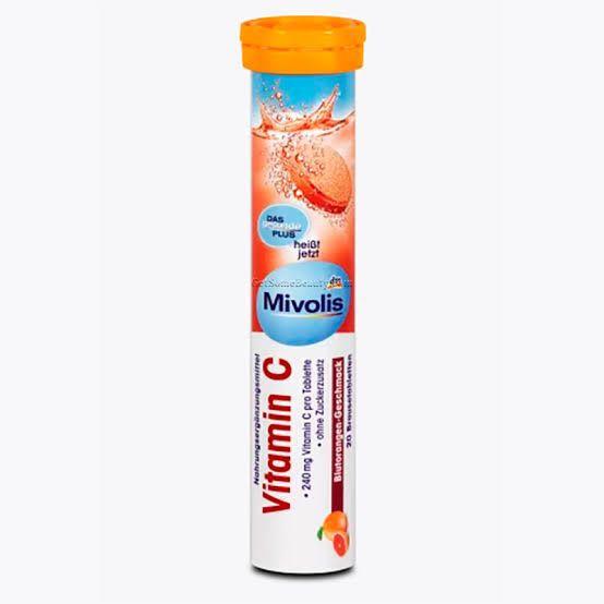 วิตามินเม็ดฟู่ ครบ เยอรมันแท้ ไม่มีน้ำตาล ทานง่าย Mivolis Vitamin C Germany - das gesunde Plus