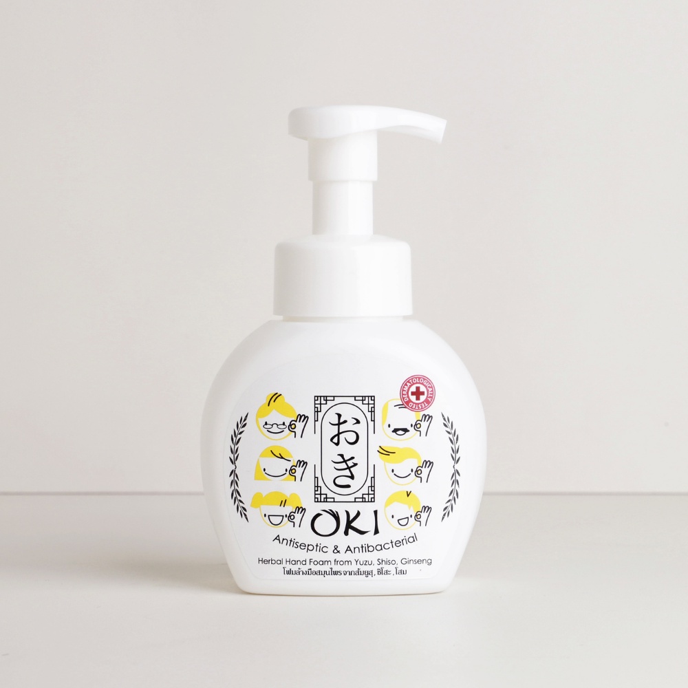 โอกิ โฟมล้างมือ มือหอม ถนอมผิว สมุนไพร ญี่ปุ่น ยูสุ ชิโสะ โสม OKI Herbal Hand Foam Yuzu Shiso Ginseng