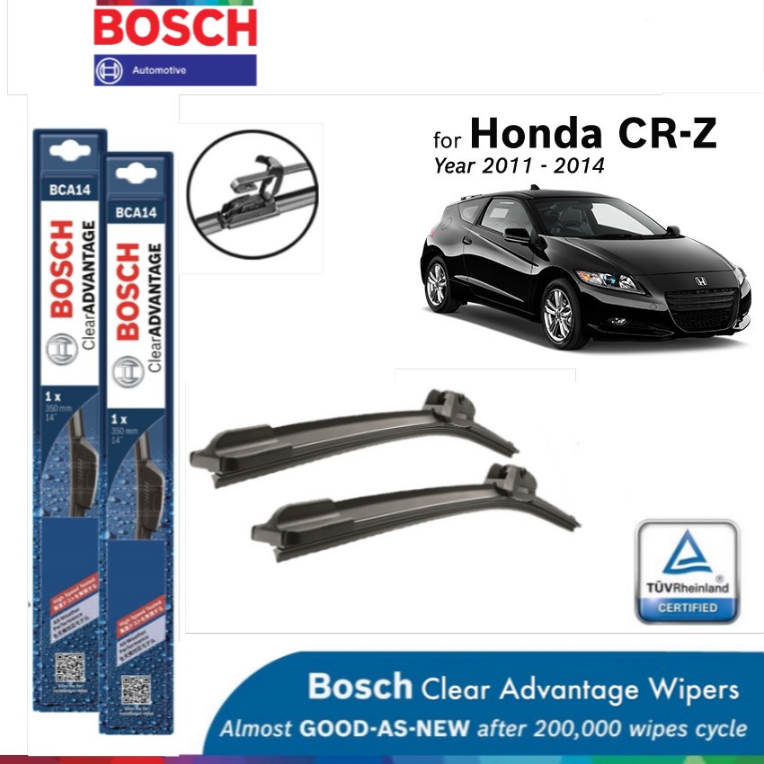 ชุดปัดน้ําฝน Bosch Clear Advantage U Hook สําหรับ Honda CRZ / CRZ (BBA26"/21")