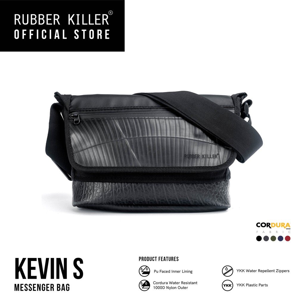 Rubber Killer - KEVIN S : More Rubber (กระเป๋าแมสเซ็นเจอร์, ยางในรถบรรทกที่ใช้งานแล้ว)