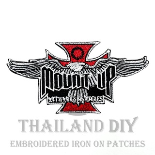 ตัวรีดติดเสื้อ ลาย นก นกอินทรีย์ สัญลักษณ์ Biker Motorcycles Eagle Patch WOP งานปัก DIY ตัวรีด อาร์มติดเสื้อ นกอินทรี