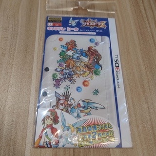 สติ้กเกอร์ ฟิล์ม บน ล่าง สำหรับเครื่อง 3DS XL / LL ลาย Puzzle &amp; Dragons Z แท้จากญี่ปุ่น สินค้ามือ 1