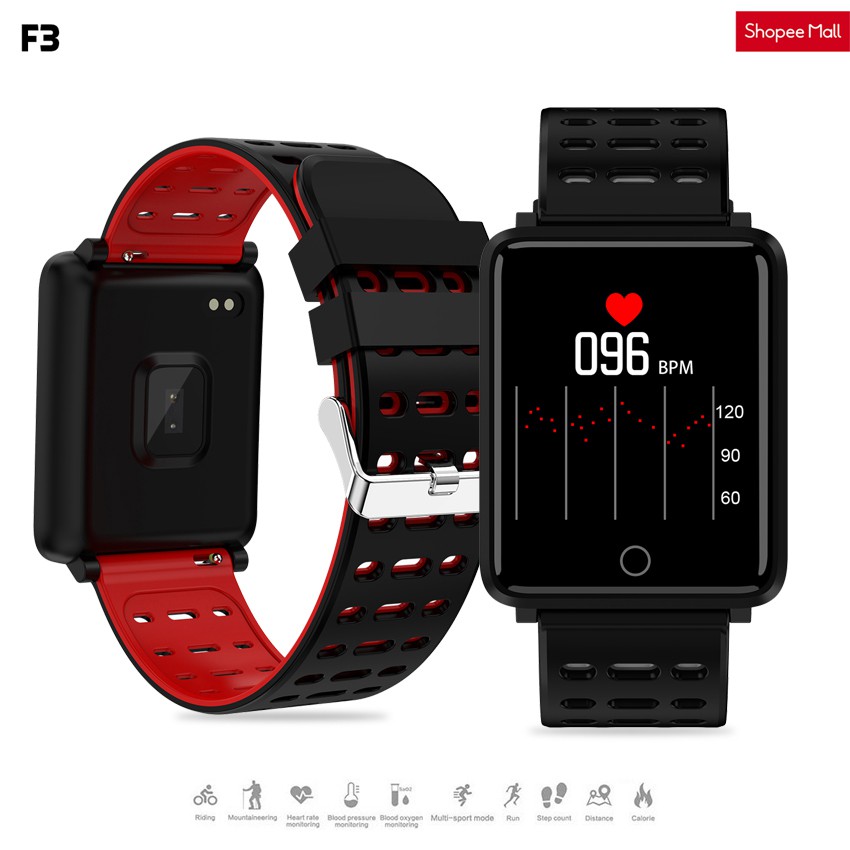 [เก็บเงินปลายทางได้]Smart Watch F3 นาฬิกาข้อมือ นับก้าวเดิน วัดระยะทาง การเต้นหัวใจ แคลอรี่รองรับ An