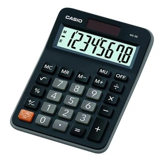 Casio Calculator เครื่องคิดเลข คาสิโอ รุ่น MX-8B แบบตั้งโต๊ะ ขนาดกะทัดรัด 8 หลัก สีดำ
