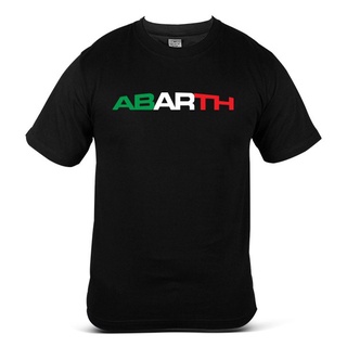 เสื้อยืดผ้าฝ้ายพิมพ์ลายเสื้อยืดลําลอง ผ้าฝ้าย แขนสั้น พิมพ์ลาย Abarth Fiat 500 Italy Racing Motorsport Perforce Car Turb