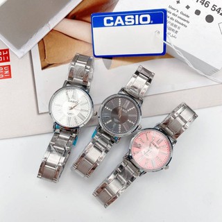 casio หน้าปัดโรมันฝังเพชร รับประกันถ่าน 1 ปี รหัสสินค้า CA3002