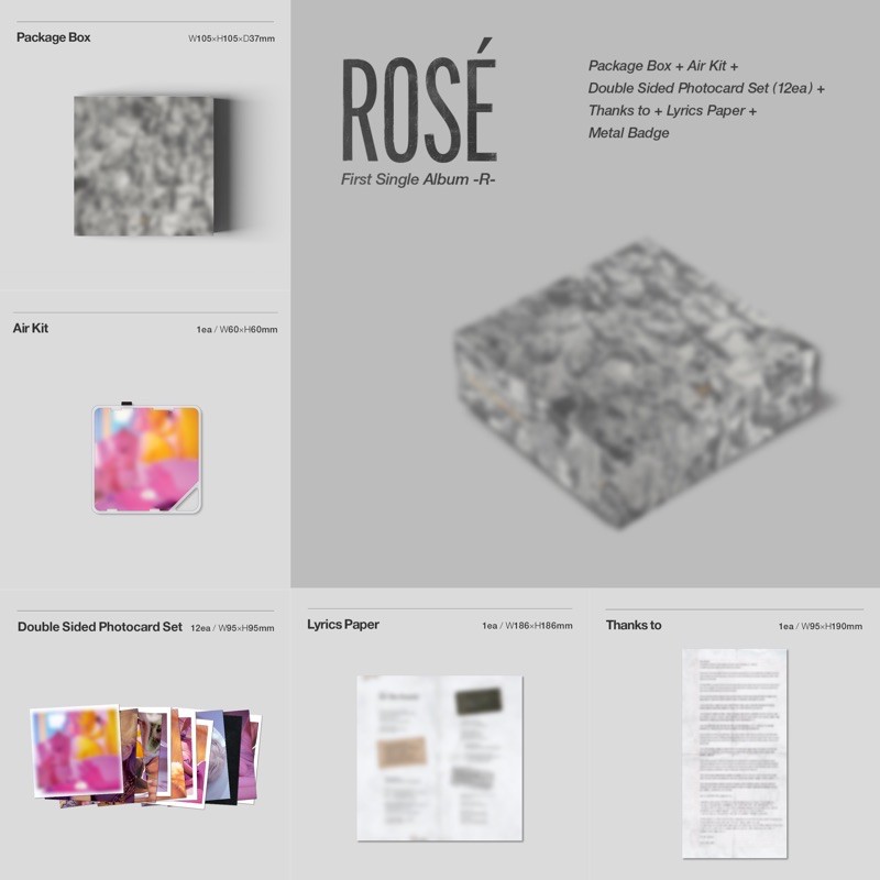 pre-orderอัลบั้ม Rosé First Single Album - R - kit album Rose Vinyl LP ...