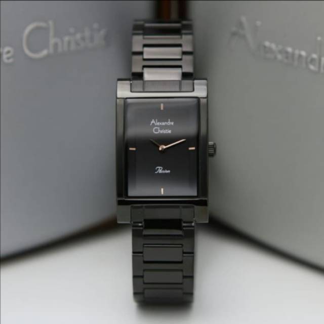 Alexandre Christie นาฬิกาข้อมือ 2801 สีดําสําหรับผู้หญิง
