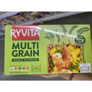 ไรย์วิต้า มัลติเกรน ข้าวไรย์ ผสม บัควีต ถั่วเหลือง งา เมล็ดลิน ชนิดแผ่น 250g. Ryvita Multigrain