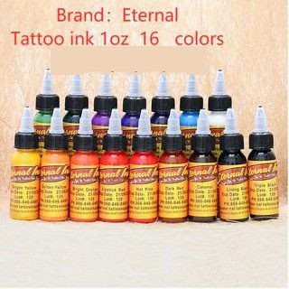 หมึกสักนิรันดร์ 1oz/30ml 16 สีสักชุดหมึกหมึกสักต้นฉบับ Professional Tattoo Pigment