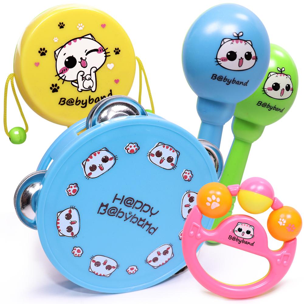 Baby Rattle Toy Set of 5 Music Instrument for Child Kid Drum Maracas ...