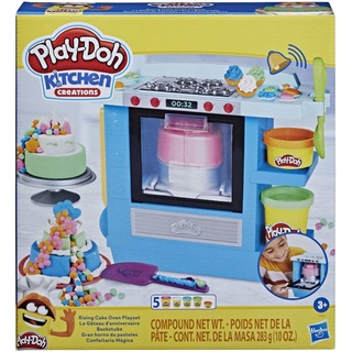 Play-Doh Kitchen Creations Rising Cake Oven Bakery Playset with 5 Modeling Compound Colors, Non-Toxic