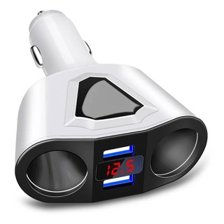 อุปกรณ์เพิ่มช่องที่ชาร์ตในรถ 2 ช่อง และ 2 USB 12-24V