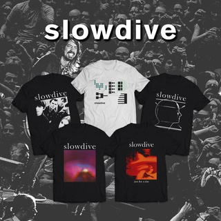 T-shirt  เสื้อยืด พิมพ์ลายวง Slowdive Series DTG CornitS-5XL