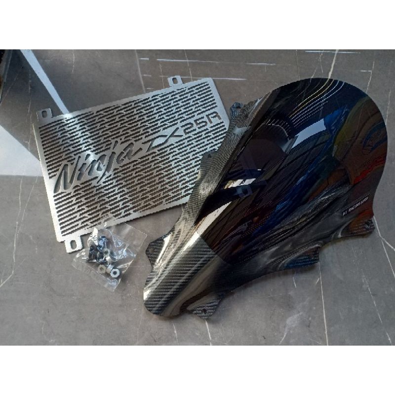 XZ25R การ์ดหม้อน้ำสแตนเลส การด์หม้อน้ำผลิตจากแสตนเลสหนาอย่างดี เลเซอร์เนียน +ชิวอะคริลิคเคฟล่าหนา 3ม