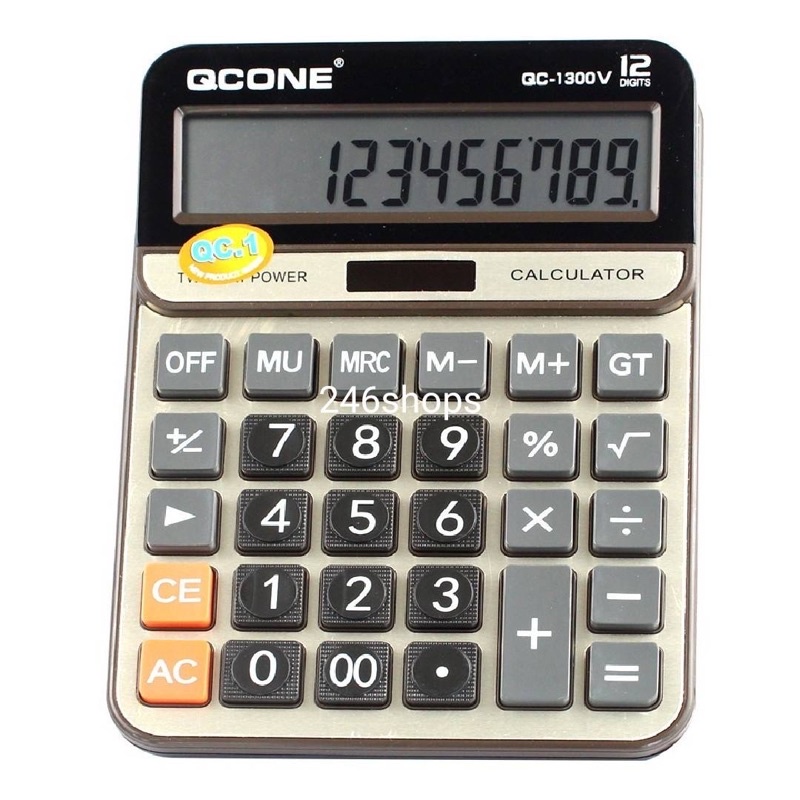 QC-1300 เครื่องคิดเลข 12 หลัก รุ่น QCONE1300
