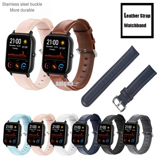 สายนาฬิกาสายหนังสำหรับ Huami Amazfit GTS4 GTS3 GTS 2e GTS2 mini / Amazfit Bip Lite S U Bip 3 pro