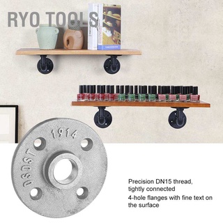 Ryo Dn15 1/2In 4-Holes อุปกรณ์ชั้นวางของอลูมิเนียมอัลลอยด์ 10 ชิ้น