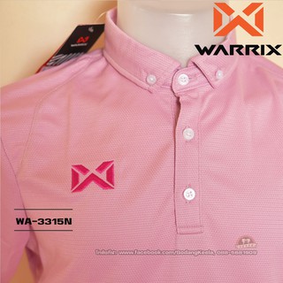 เสื้อโปโล WARRIX WA-3315N WA-PLAN15 สีชมพูจุฬา (P1) วาริกซ์ วอริกซ์ ของแท้ 100%