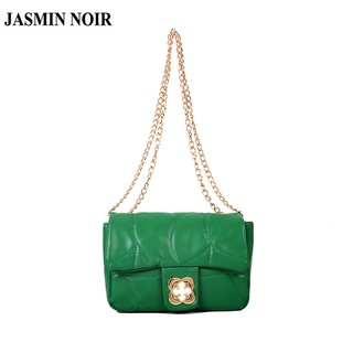 Jasmin NOIR กระเป๋าสะพายข้าง หนัง PU แต่งสายโซ่ สําหรับผู้หญิง