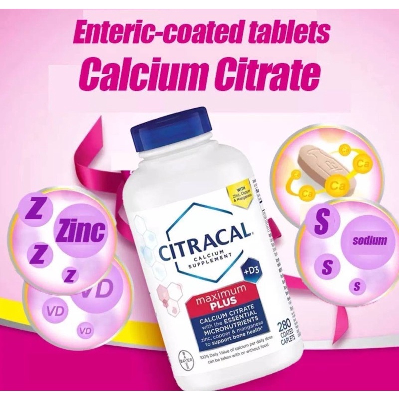 Citracal Maximum Plus Calcium Citrate D3 280 Caplets Shopee Thailand 0284