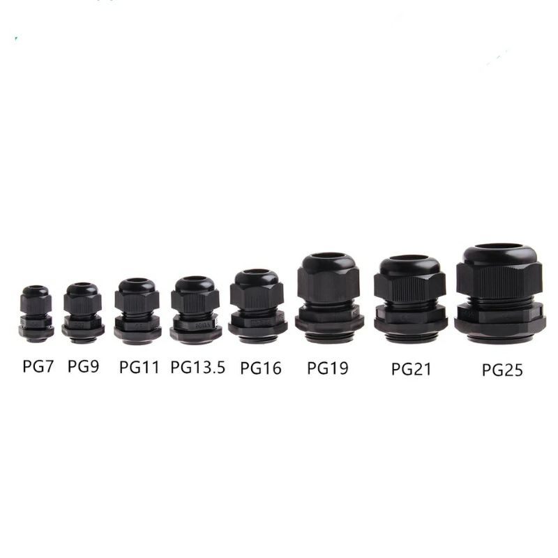 IP68 PG7 PG9 PG11 PG13.5 PG16 PG21 PG25 PG29 PG36 สายCE สีดำไนลอนกันน้ำสายพลาสติก เคเบิ้ลเกรน Gland Connec ส่งของทุกวัน