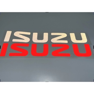 สติ๊กเกอร์แบบดั้งเดิม ติดฝาท้าย ISUZU รุ่นลงร่อง งานตัดคอมสะท้อนแสง 3M แท้ sticker ติดรถ แต่งรถ อีซุซุ