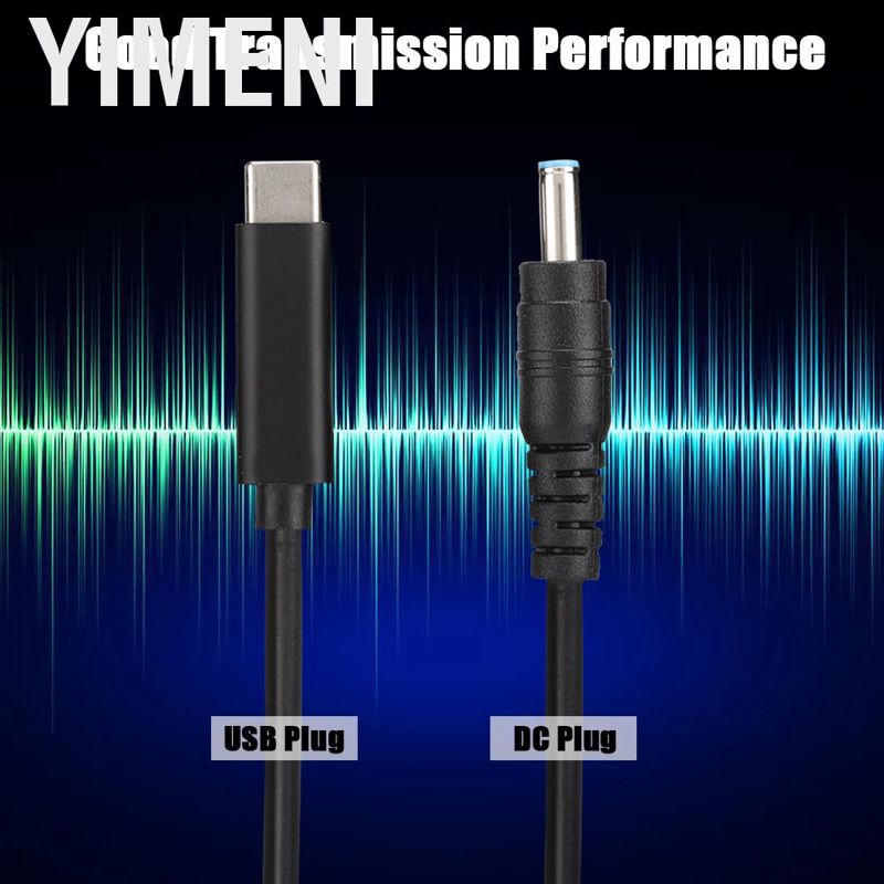 yimeni ashata ac อะแดปเตอร์สายเคเบิ้ล dc plugs 19v 65 w pd induction chip usb to 4 . 5 มม. x 3 . 0 มม. #8