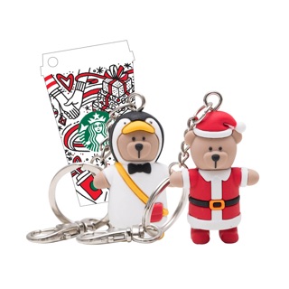 *พร้อมส่ง* 7 ธันวาคม Christmas Barista Keychain Set : Santa and Penguin