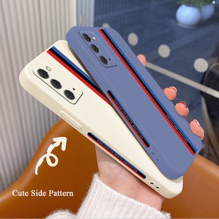 เคสเส้นสามสีเคสมือถือ ซิลิกาเจลเหลว Phone Case For Samsung Galaxy S10 S9 Plus S10E  กันกระแทก การป้องกันเลนส์กล้อง ปกหลังแบบอ่อน