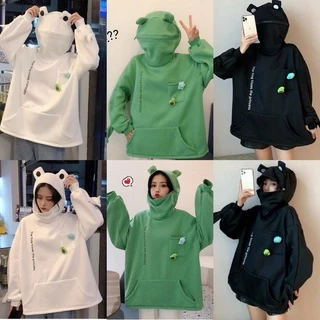 พร้อมส่ง เสื้อกันหนาว เสื้ออู้ดลายกบกับฮุ้ดกระต่าย น่ารัก เเบบใหม่งานเกาหลี ผ้าดีไม่ซ้ำใคร#119-1191