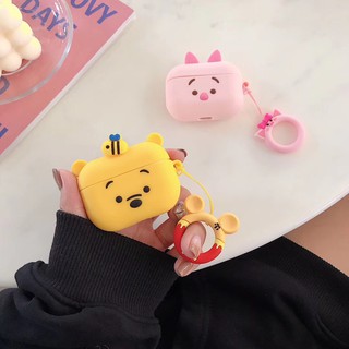 Cute cartoon Winnie The Pooh Piglet case for Airpods 1 2 3 Pro soft silicone Protective Cover