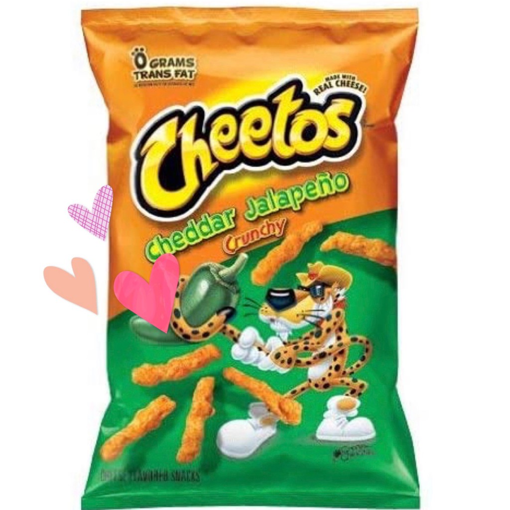 พร้อมส่ง ชีโตส จากอเมริกาชีโตส จากอเมริกา CHEETOS CRUNCHY CHEDDAR JALAPENO 226g. ขนมกินเล่น ขนมชีส ข