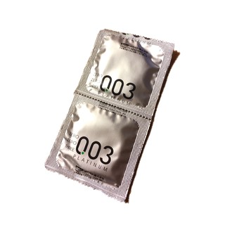 ***แยกขาย 2 ชิ้น ของแท้ รับประกัน*** Okamoto 003 รุ่นแพลตินั่ม ถุงยางสุดบางเหมือนไม่ได้ใส่ ขนาด 52mm!!!+
