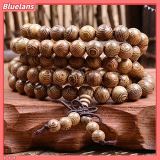 {Bluelans} สร้อยคอ สร้อยข้อมือ ลูกปัดไม้ 8 มม. เครื่องประดับ สําหรับผู้หญิง ผู้ชาย