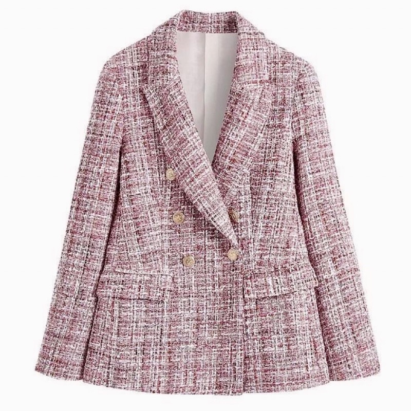 Zara Lookalike Premium Pink Red Official Classy Blazer ใน Zara