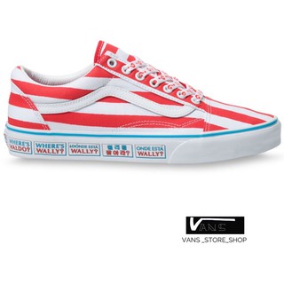 VANS OLD SKOOL WHERES WALDO INTERNATIONAL STRIPES SNEAKERS สินค้ามีประกันแท้