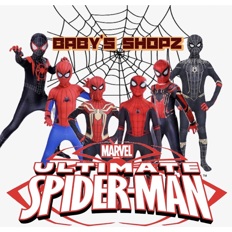 *ส่งจากไทยมีเก็บเงินปลายทาง* ชุดสไปเดอร์แมน ชุดซุปเปอร์ฮีโร่ มาเวล spiderman