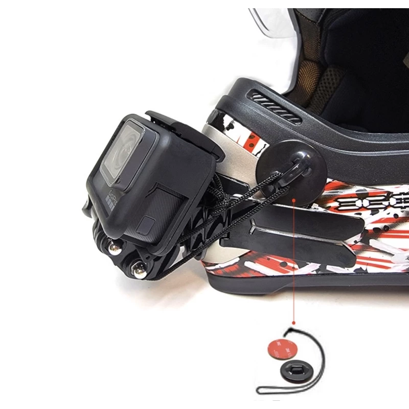 TUYU ขายึดติดหมวกกันน้อค สำหรับกล้องโกโปร กล้องแอคชั่น Motorcycle helmet Bracket for GOPRO DJI / Action Camera ติดหมวก thumbnail 4