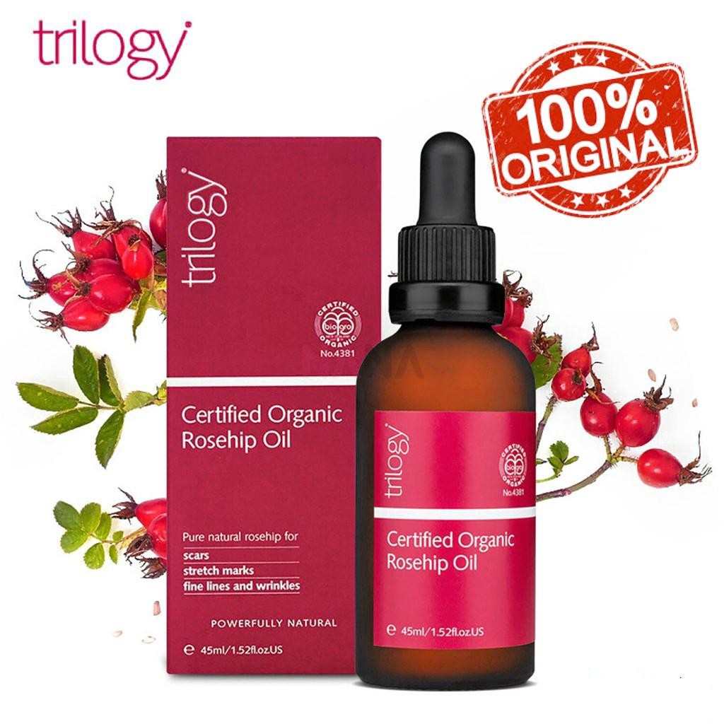 Trilogy Certified Organic Rosehip Oil น้ำมันออร์แกนิคบำรุงผิว 45 มิลลิลิตร/1.52 ออนซ์