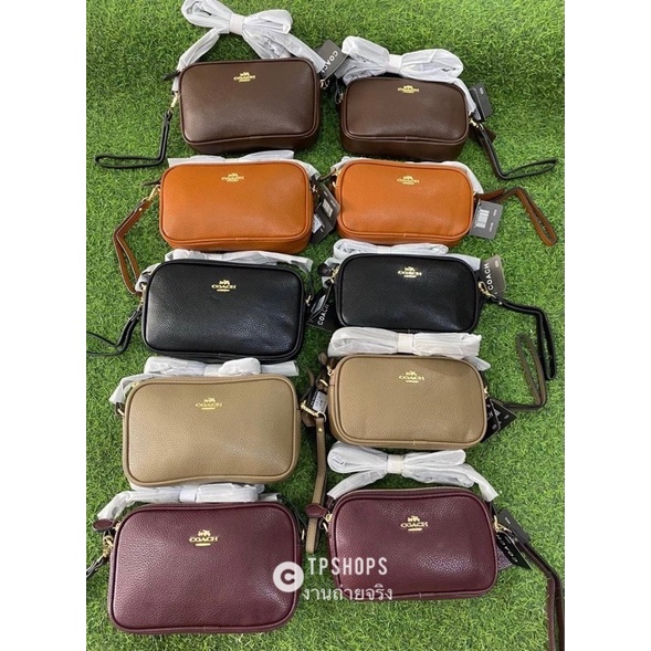 หนังแท้💯🎖CROSSBODY 2 zip สะพายข้าง2ซิป C Coach ทรงกล่อง โค้ช2ซิป กระเป๋าโค้ช รหัส T2
