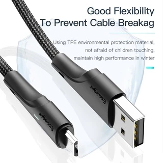 Essager 2.4A LED ไมโคร USB สายชาร์จอย่างรวดเร็ว สําหรับสายชาร์จโทรศัพท์ Android