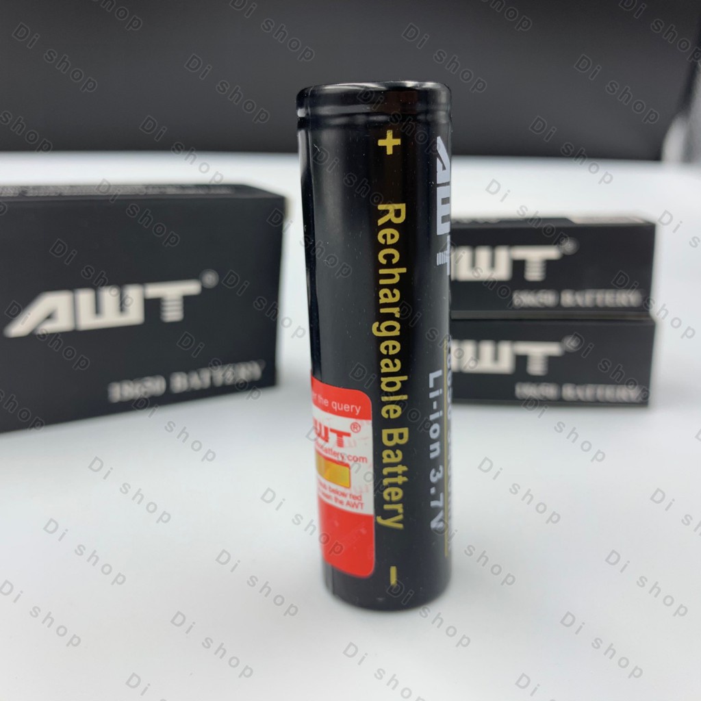 ถ่านขนาด▦ถ่านชาร์จ ถ่านดำ awt รุ่น AWT 18650 3.7V 3400 mAh