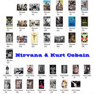 โปสเตอร์ วง ดนตรี Nirvana และ Kurt Cobain (มี48แบบ) เนอร์วานา เคิร์ต โคเบน รูป ภาพ ติดผนัง สวยๆ poster 88x60และ76x52ซม.