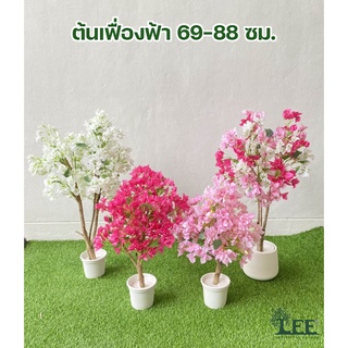 ต้นเฟื่องฟ้า มี 2 ขนาด สูง 69 ซม. และ 88 ซม.  มี 4 สี ให้เลือก ( ต้นไม้ประดิษฐ์ ต้นไม้ปลอมตกแต่งบ้าน Leeartplants )