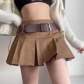 Ready stock👐🔥Retro ultra-short a-line skirt 2022 กระโปรงจีบใหม่ผู้หญิงกระโปรงเอวสูง