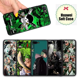 เคสโทรศัพท์ซิลิโคน แบบนิ่ม ลายวันพีช Zoro สําหรับ Huawei Y6s Y6 Pro Y6 Y7 2019 Y6 Y7 Prime T7EE27